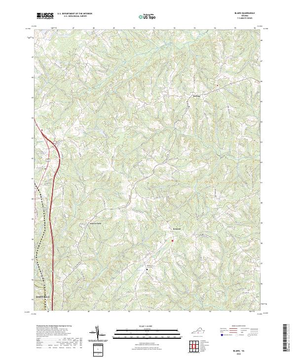 USGS Topographic Map – Blairs