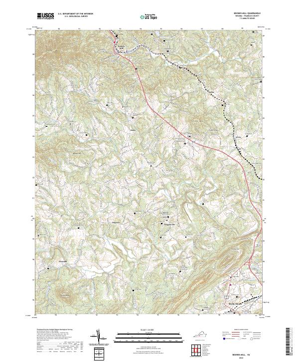 USGS Topographic Map – Boones Mill