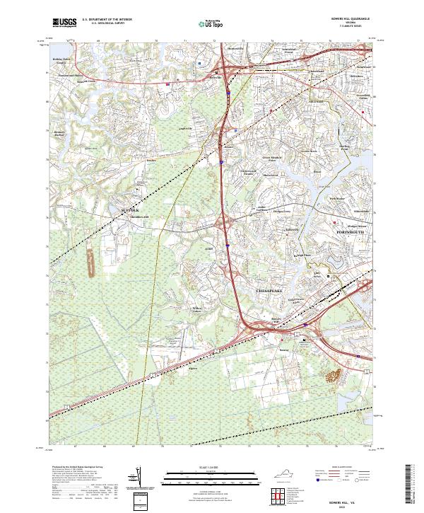 USGS Topographic Map – Bowers Hill