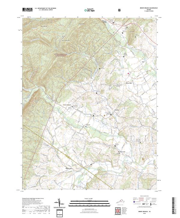 USGS Topographic Map – Briery Branch