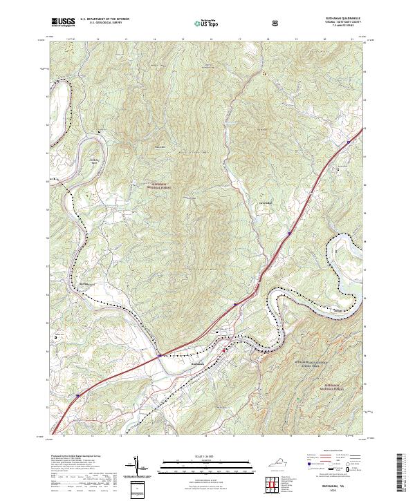 USGS Topographic Map – Buchanan
