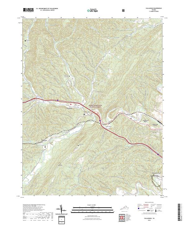 USGS Topographic Map – Callaghan