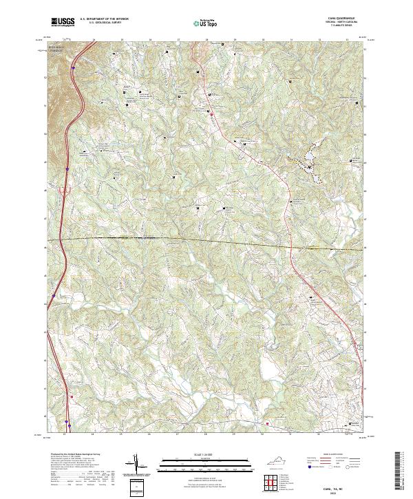 USGS Topographic Map – Cana