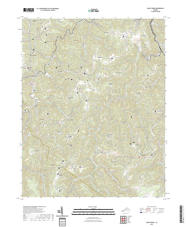 USGS Topographic Map – Caney Ridge