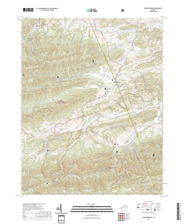 USGS Topographic Map – Cedar Springs