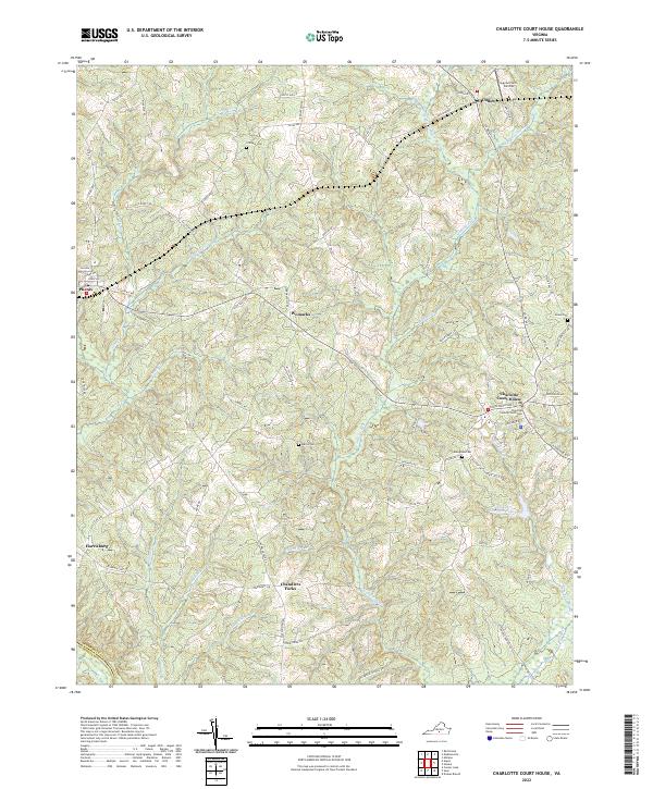 USGS Topographic Map – Charlotte Court House