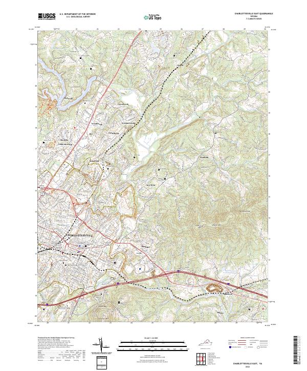 USGS Topographic Map – Charlottesville East