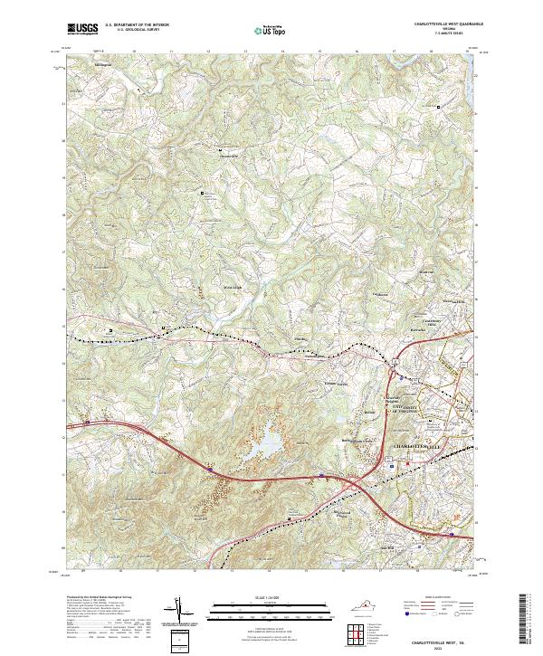 USGS Topographic Map – Charlottesville West