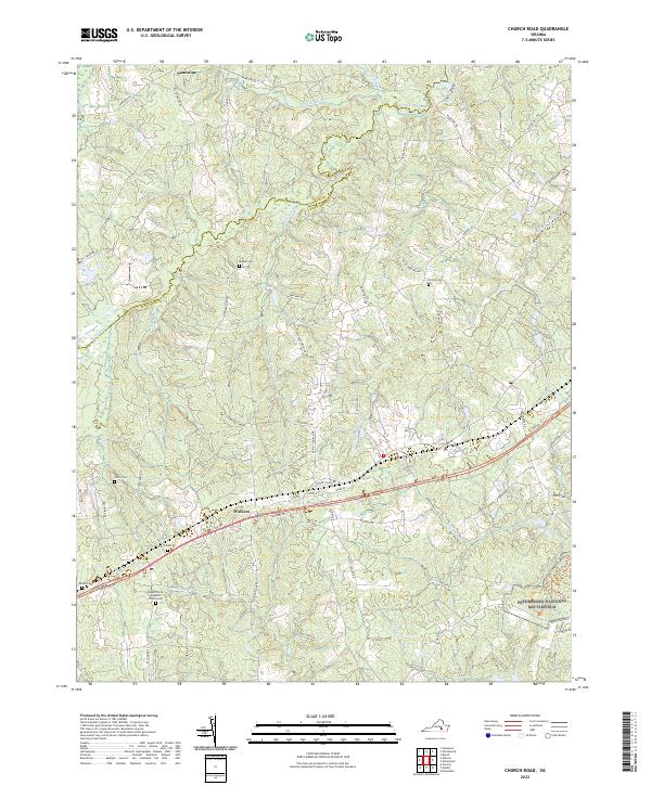 USGS Topographic Map – Church Road