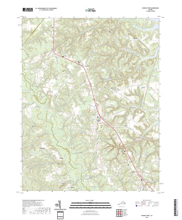 USGS Topographic Map – Church View