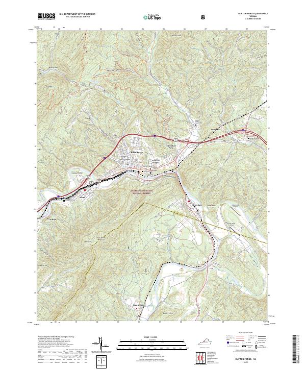 USGS Topographic Map – Clifton Forge
