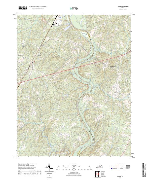 USGS Topographic Map – Clover