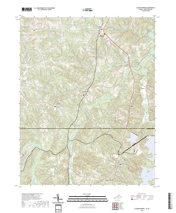 USGS Topographic Map – Cluster Springs