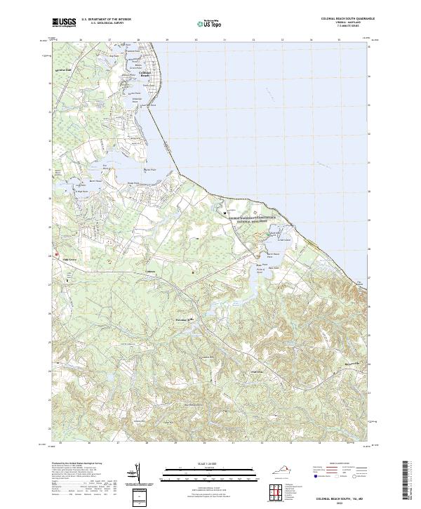 USGS Topographic Map – Colonial Beach South