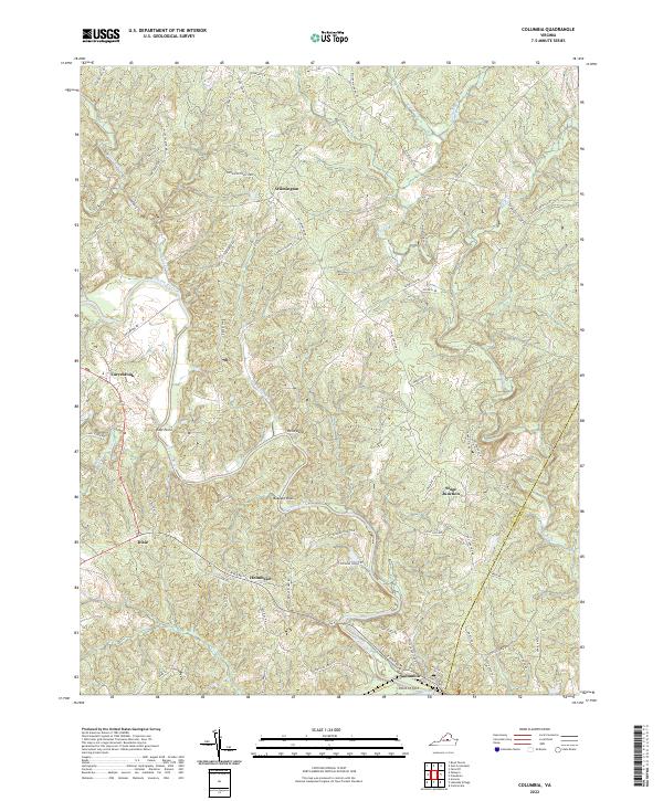 USGS Topographic Map – Columbia