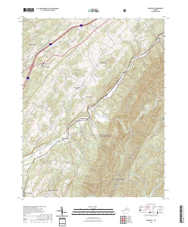 USGS Topographic Map – Cornwall