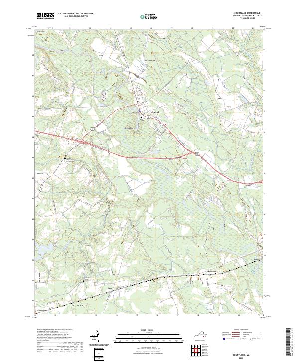 USGS Topographic Map – Courtland