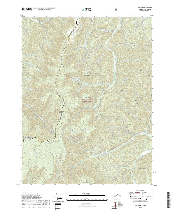 USGS Topographic Map – Cow Knob