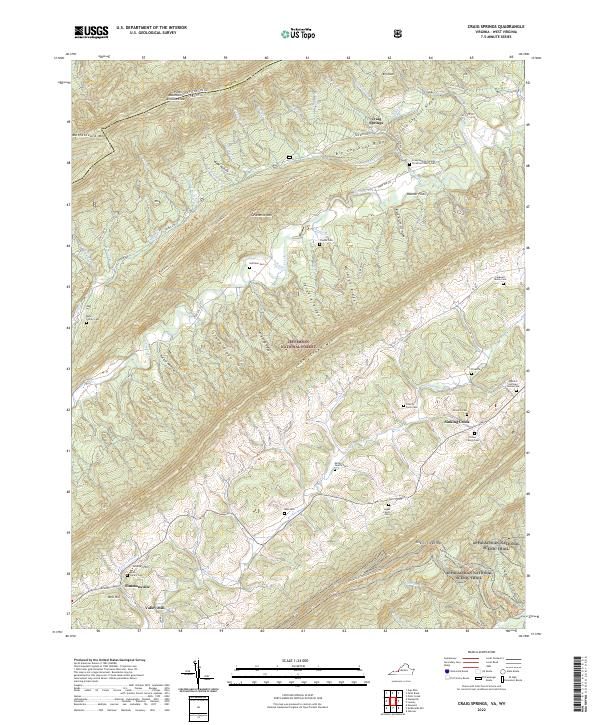 USGS Topographic Map – Craig Springs