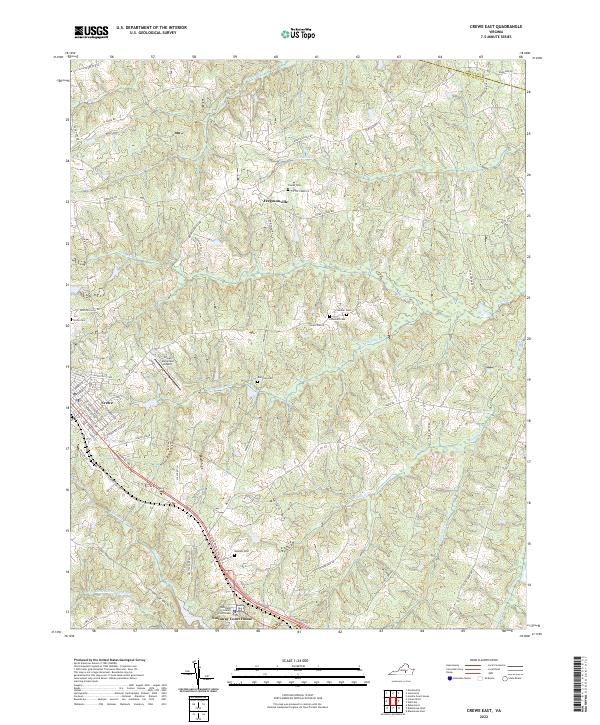 USGS Topographic Map – Crewe East