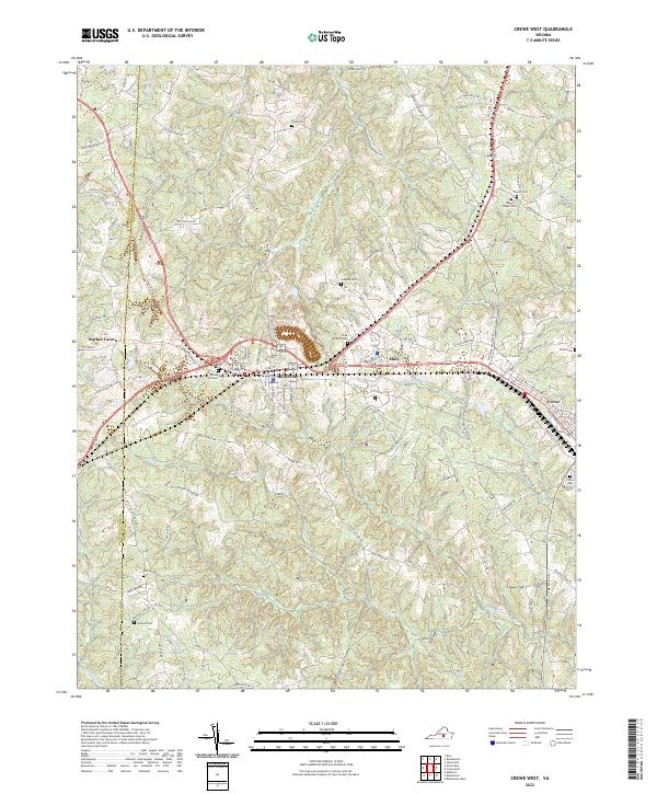 USGS Topographic Map – Crewe West