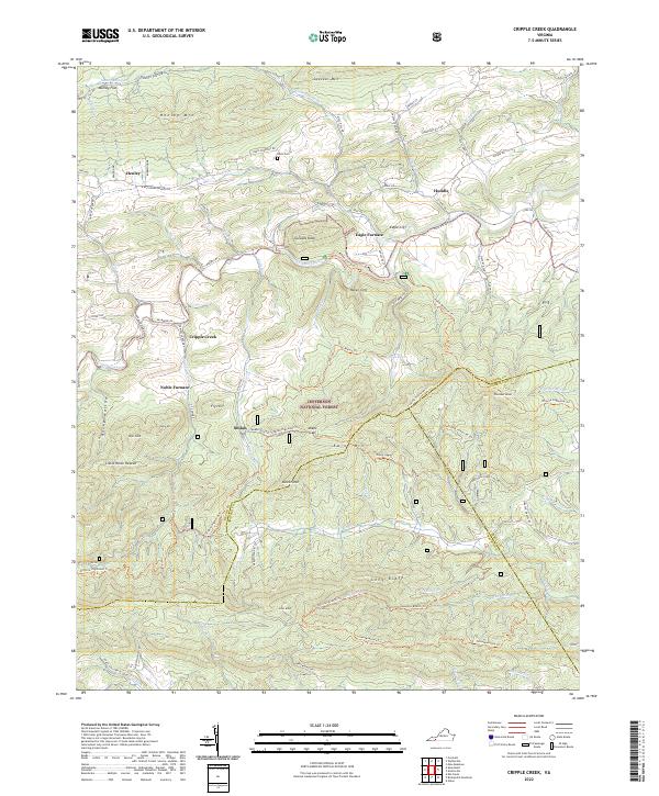 USGS Topographic Map – Cripple Creek