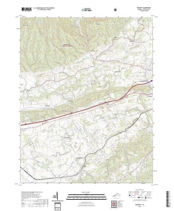 USGS Topographic Map – Crockett
