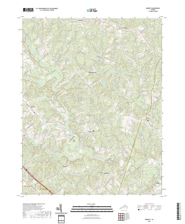 USGS Topographic Map – Dabneys