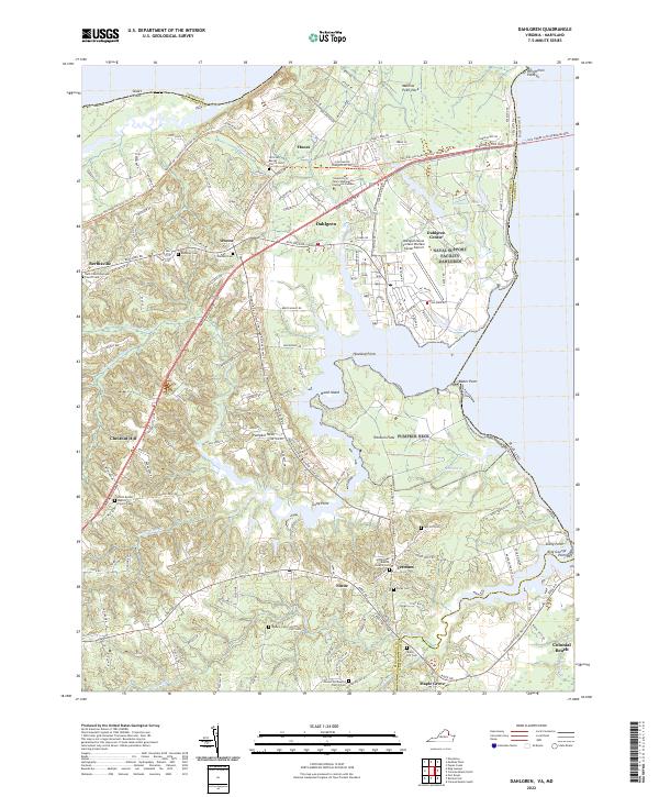 USGS Topographic Map – Dahlgren