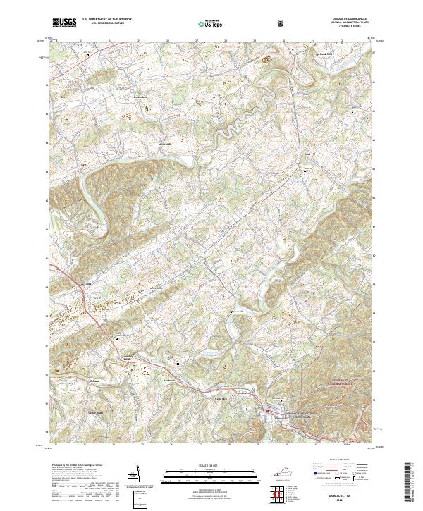 USGS Topographic Map – Damascus