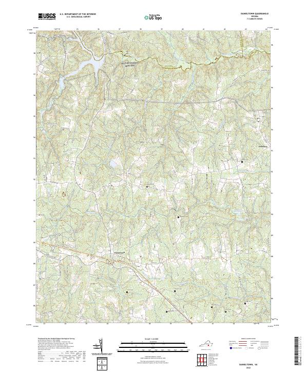 USGS Topographic Map – Danieltown