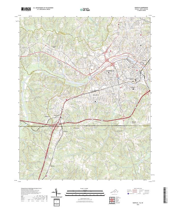 USGS Topographic Map – Danville