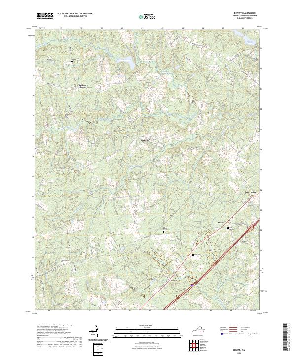 USGS Topographic Map – DeWitt