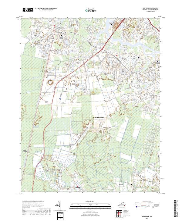 USGS Topographic Map – Deep Creek