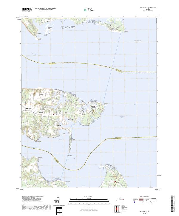 USGS Topographic Map – Deltaville