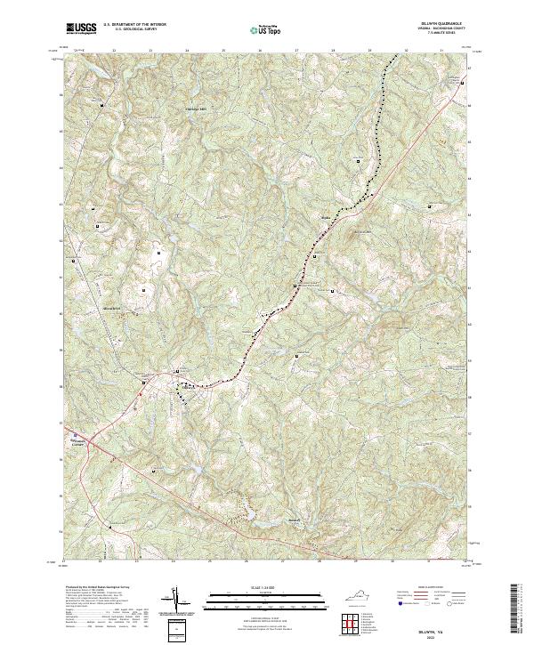 USGS Topographic Map – Dillwyn