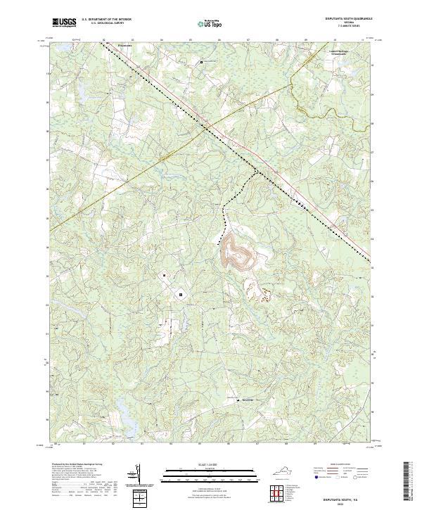 USGS Topographic Map – Disputanta South