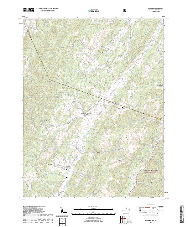 USGS Topographic Map – Doe Hill