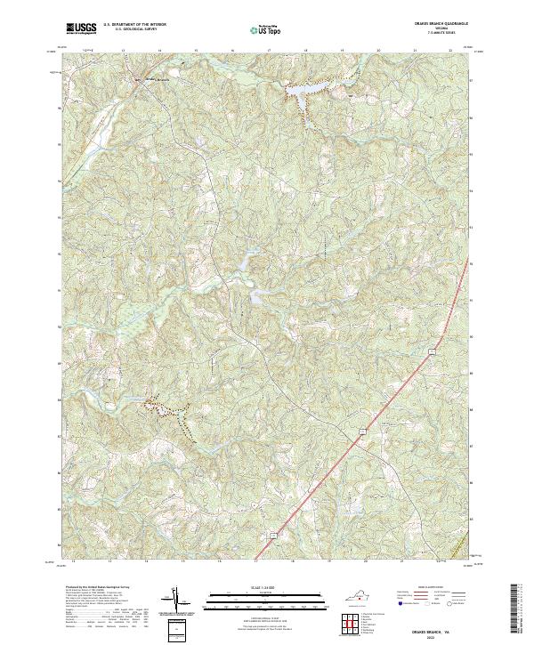 USGS Topographic Map – Drakes Branch