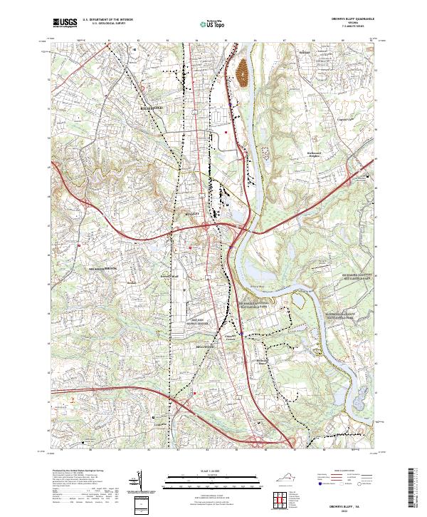 USGS Topographic Map – Drewrys Bluff