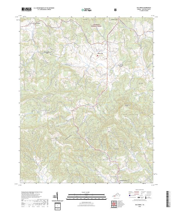 USGS Topographic Map – Elk Creek