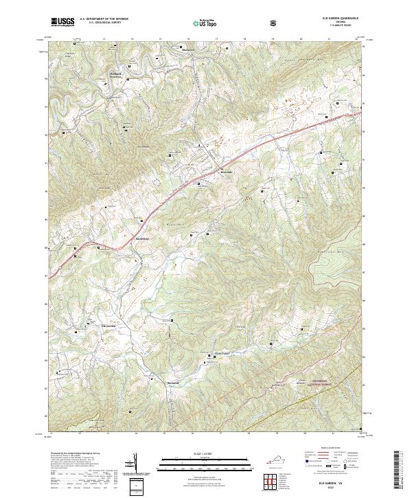 USGS Topographic Map – Elk Garden
