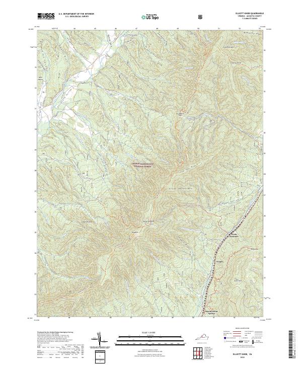 USGS Topographic Map – Elliott Knob