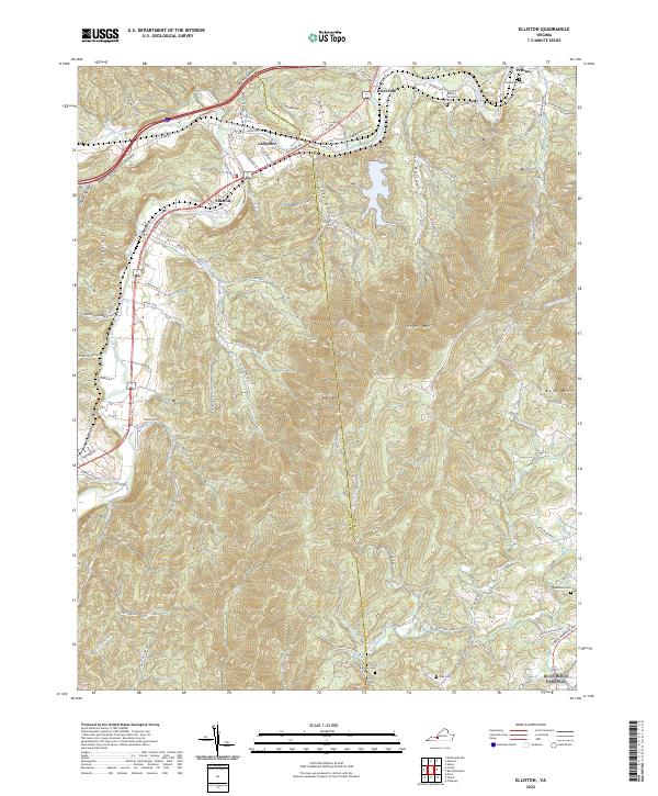 USGS Topographic Map – Elliston