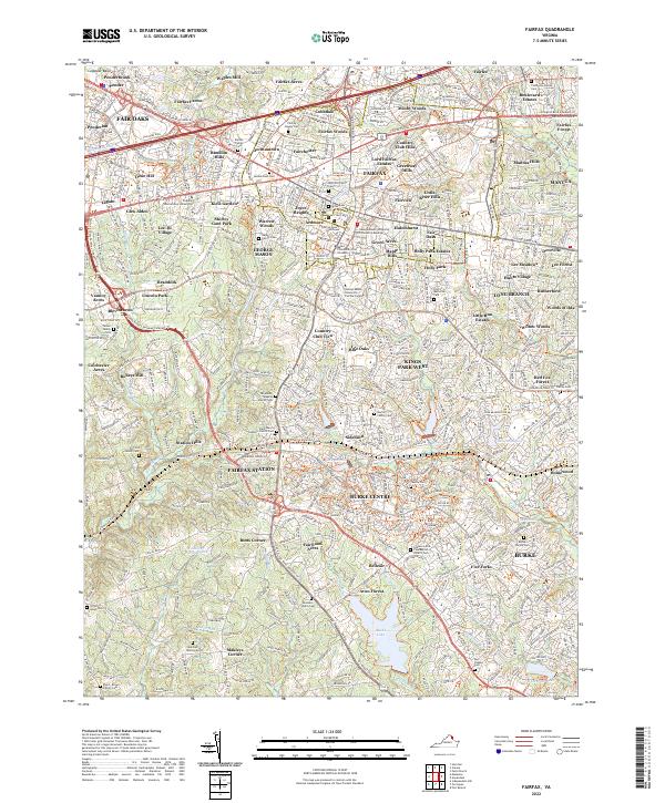 USGS Topographic Map – Fairfax