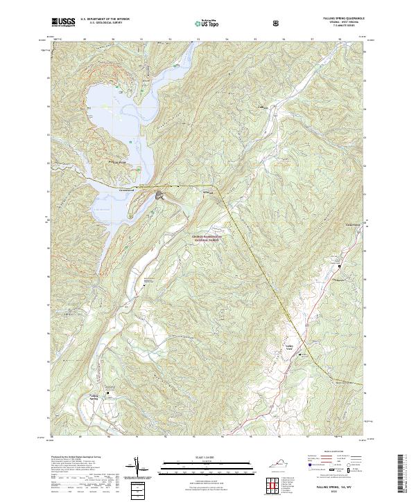 USGS Topographic Map – Falling Spring