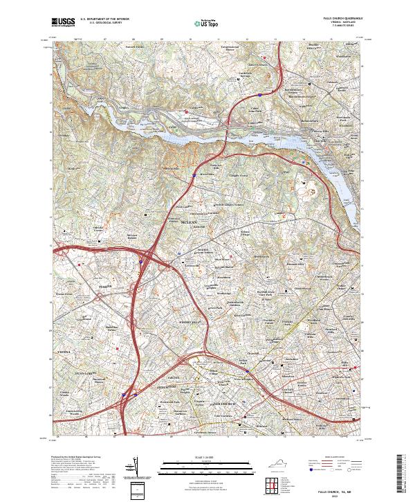 USGS Topographic Map – Falls Church