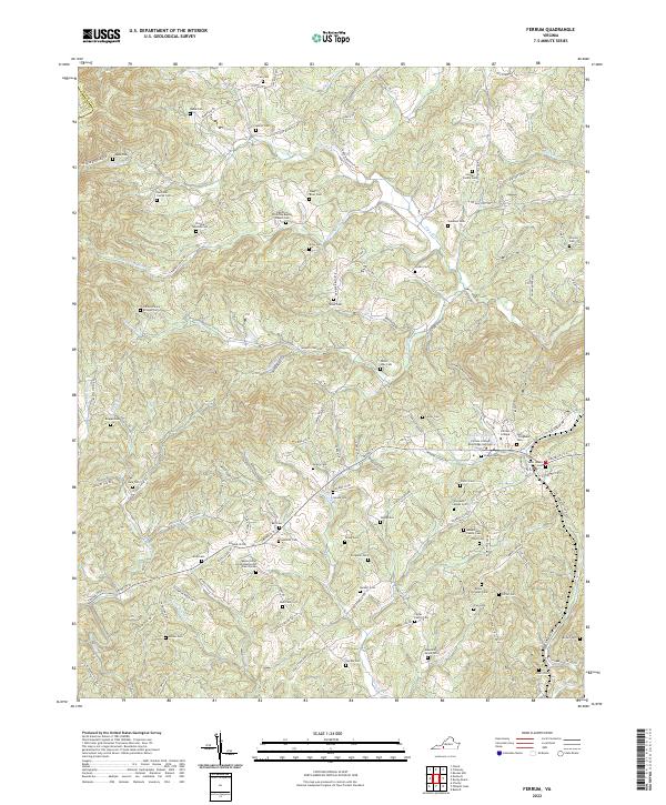 USGS Topographic Map – Ferrum