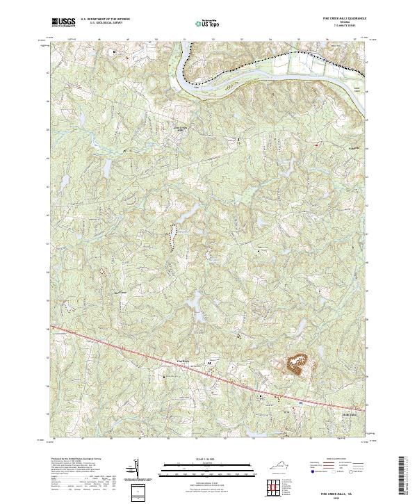 USGS Topographic Map – Fine Creek Mills