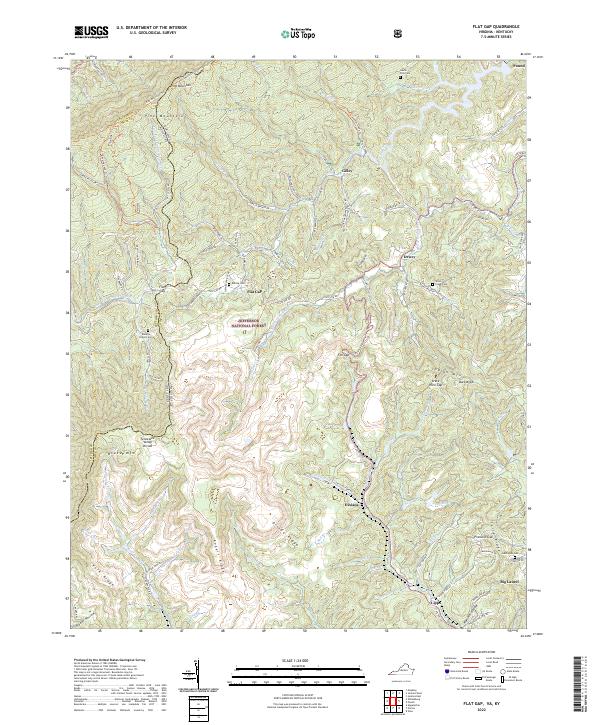 USGS Topographic Map – Flat Gap